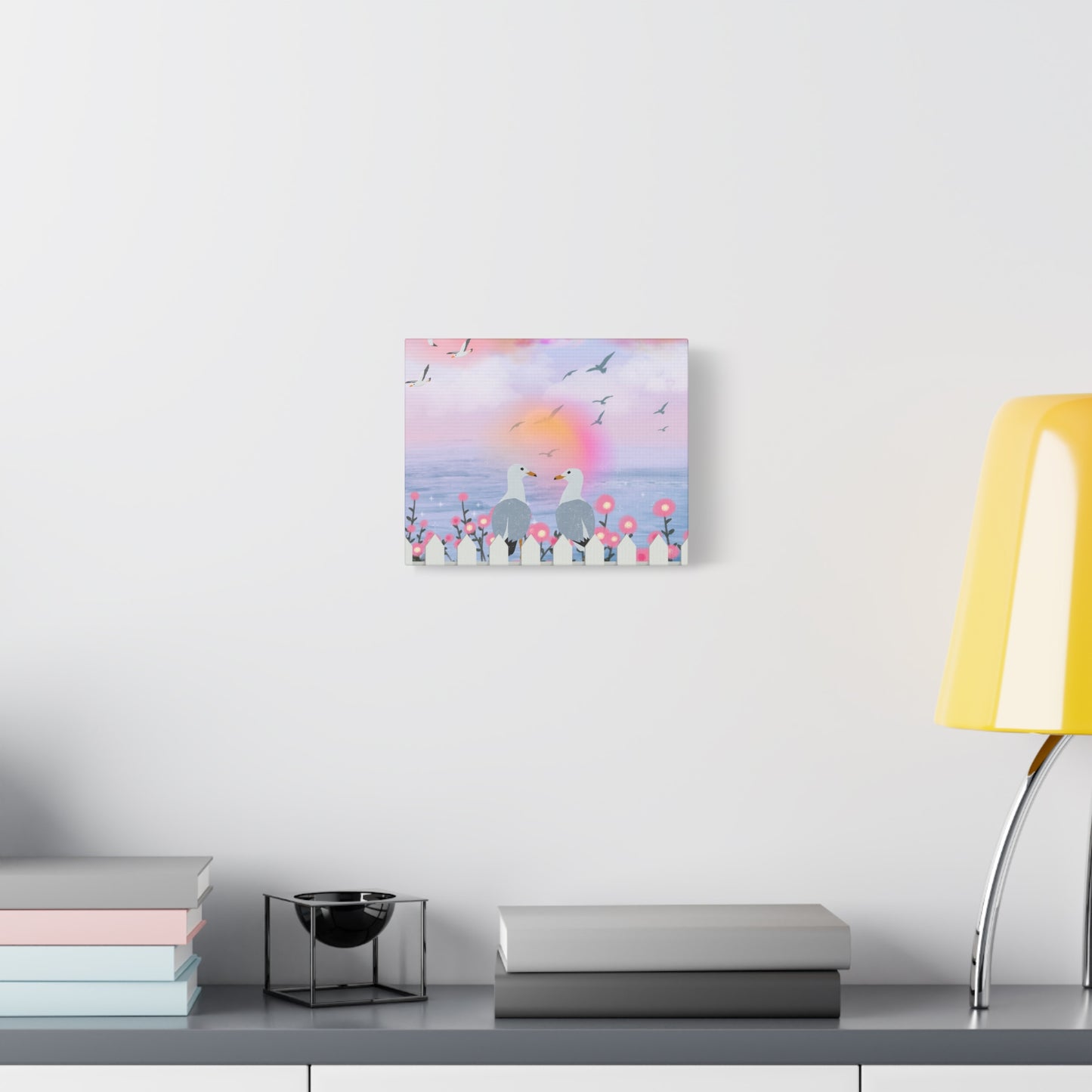 Serene Seagull Canvas Print, Bird Artwork, Coastal Decor, Beach Wall Art, Nature Lover Gift, Home Decor