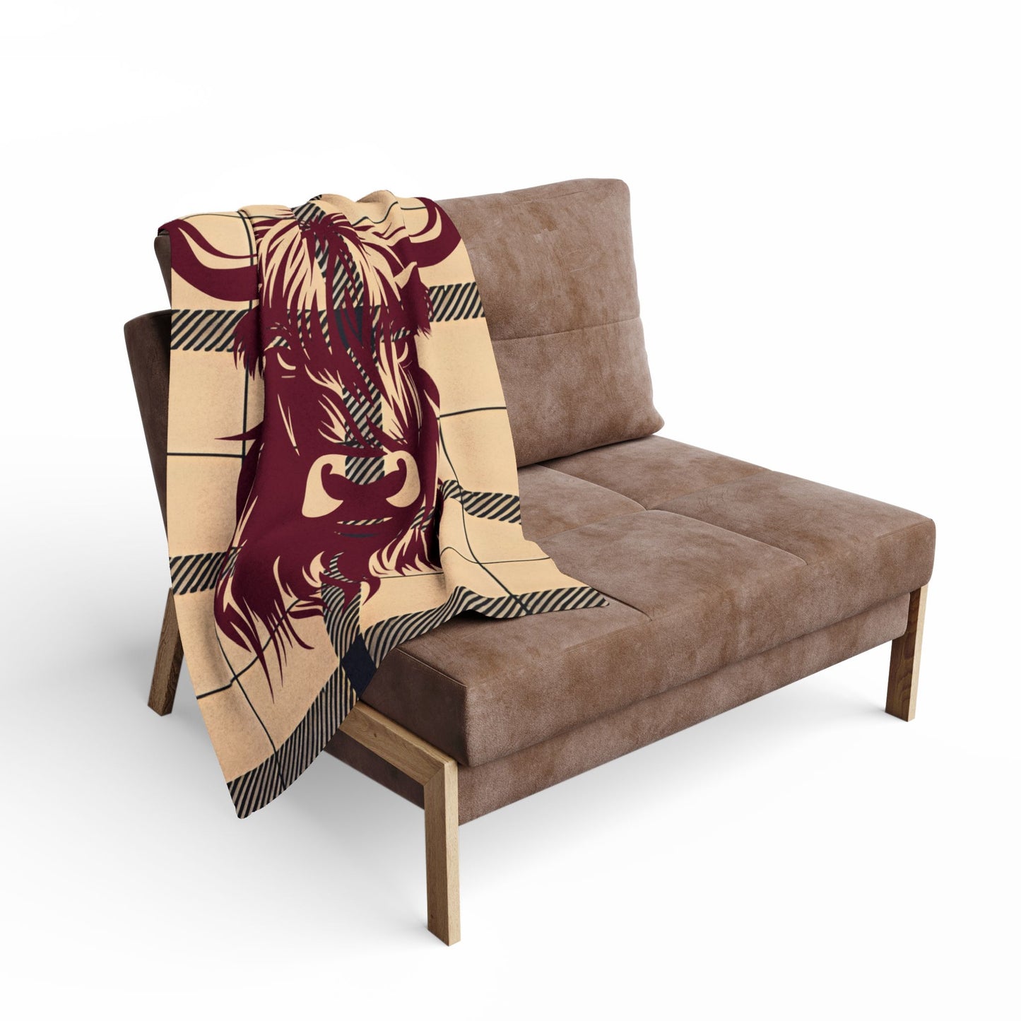 Highland Cow Fleece Blanket | Cozy Home Decor, Throw Blanket, Warm Gift for Winter, Perfect for Cuddling, Rustic Farmhouse Style