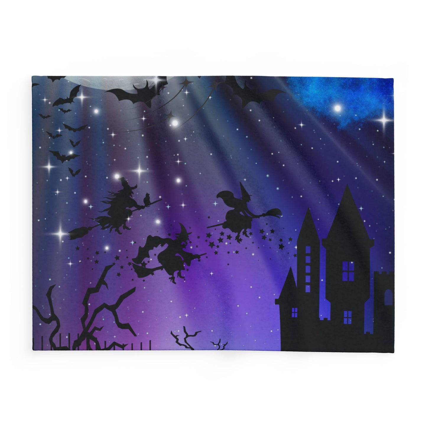 Mystical Halloween Fleece Blanket, Cozy Throw for Spooky Nights, Perfect for Fall, Witch Decor, Gifting for Halloween