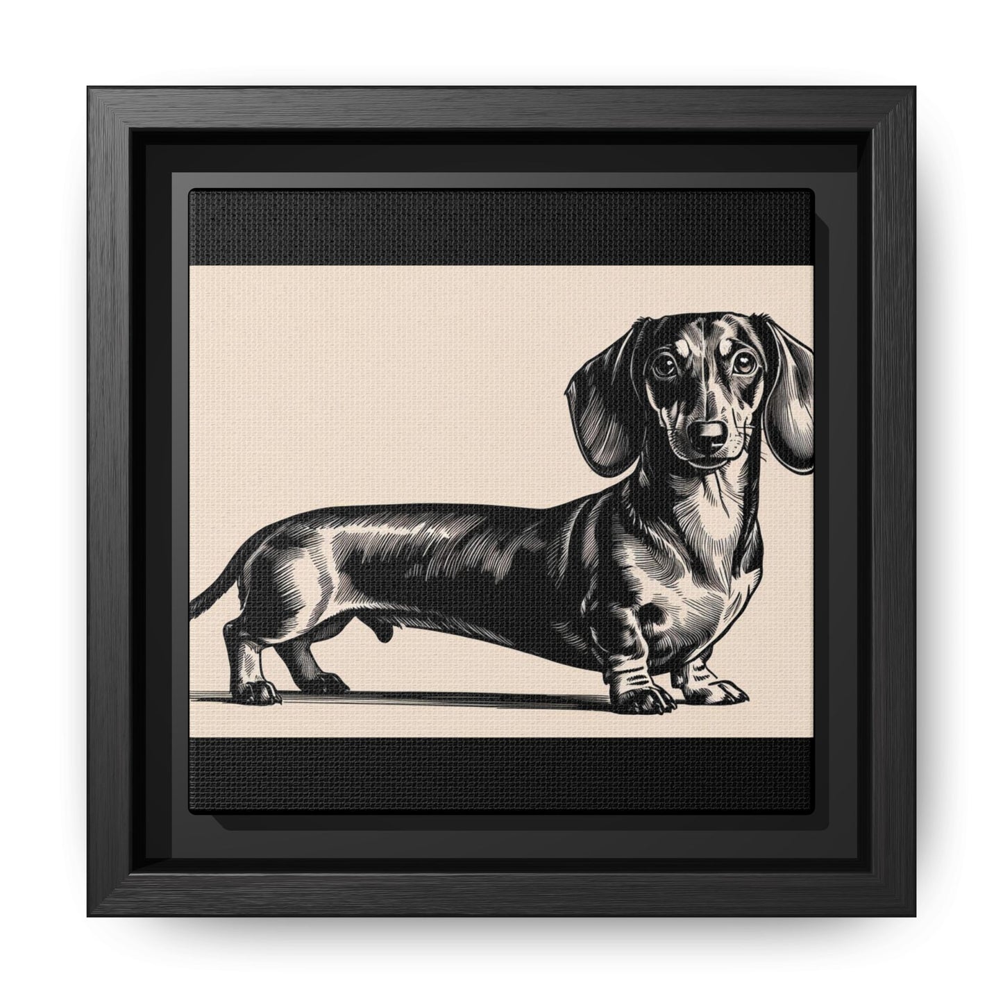 Dachshund Art Print - Charming Framed Canvas Decor for Dog Lovers