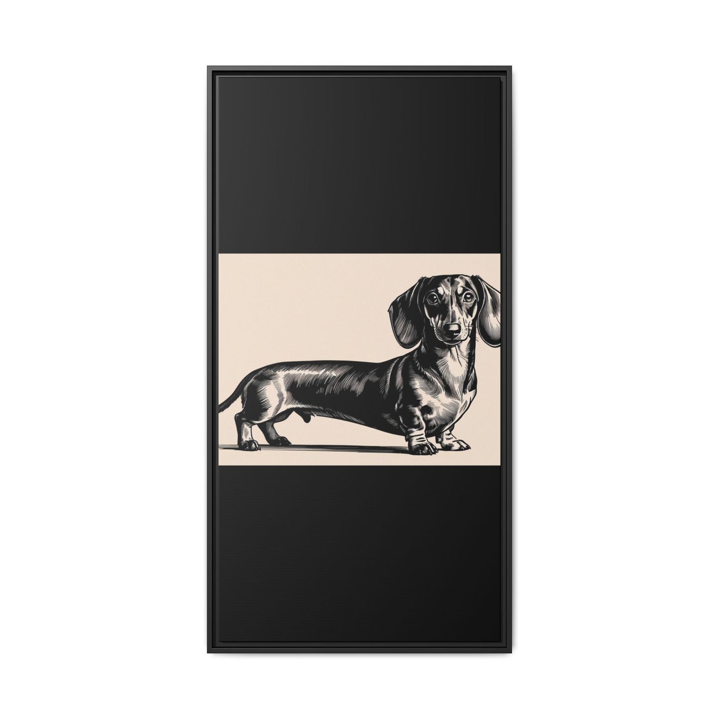 Dachshund Art Print - Charming Framed Canvas Decor for Dog Lovers