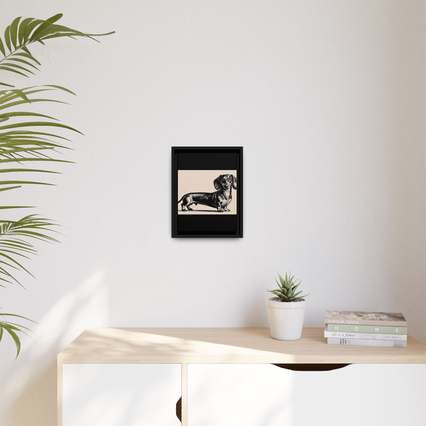Dachshund Art Print - Charming Framed Canvas Decor for Dog Lovers