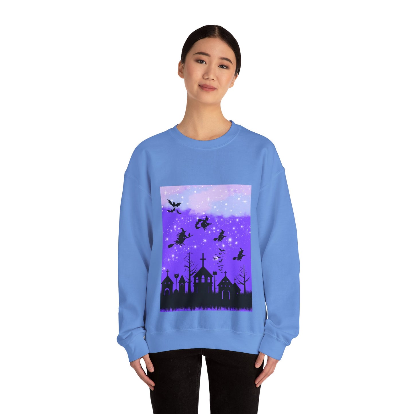 Mystical Nightscape Crewneck Sweatshirt, Cozy Fashion, Trendy Apparel, Gift for Nature Lovers, Halloween Sweatshirt, Comfortable [...]