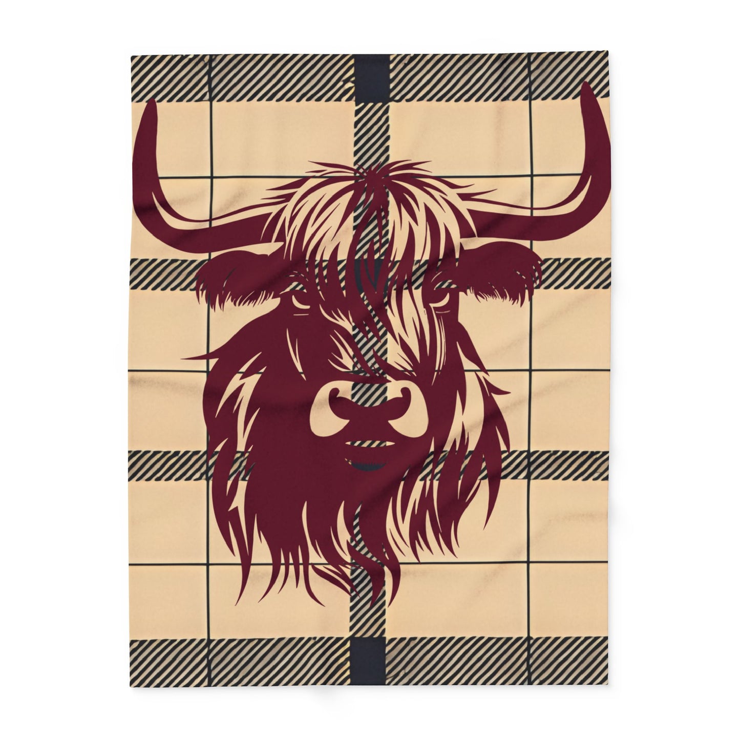 Highland Cow Fleece Blanket | Cozy Home Decor, Throw Blanket, Warm Gift for Winter, Perfect for Cuddling, Rustic Farmhouse Style