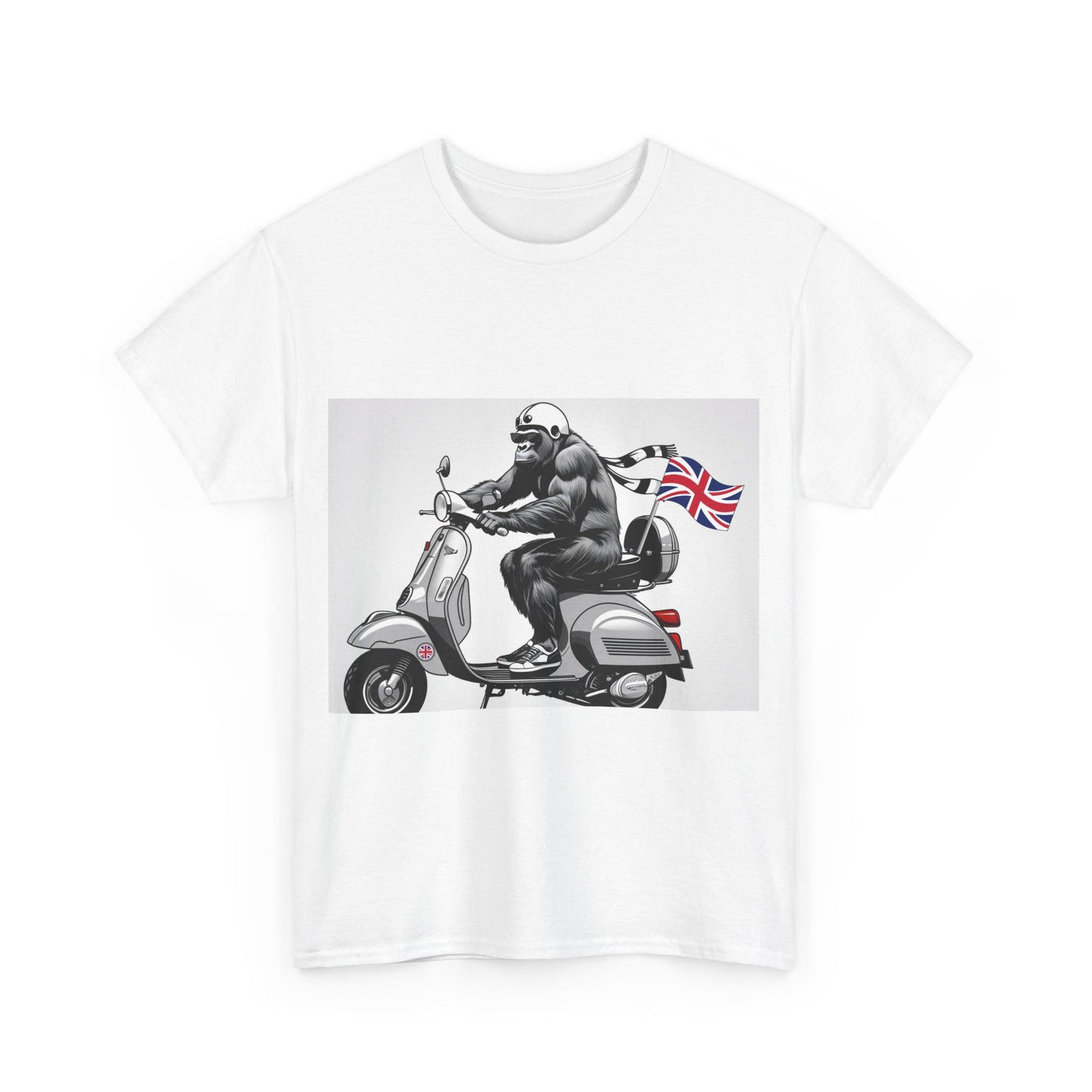 Cool Gorilla Scooter Tee, Unisex Graphic Tee, Fun Animal T-Shirt, Unique Gift for Him, Casual Summer Shirt, Motorcycle Enthusiast Apparel