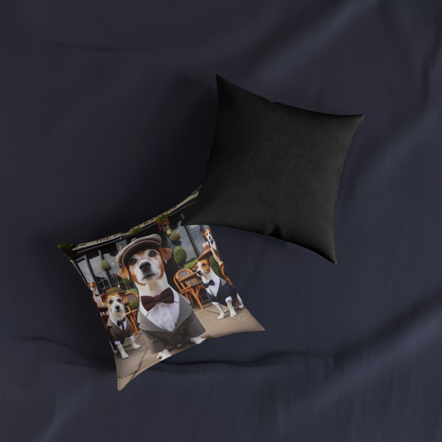 Dapper Dog Square Pillow - Stylish Pet Decor for Dog Lovers