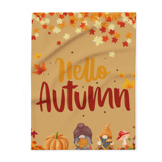 Autumn Fleece Blanket, Cozy Fall Decor, Seasonal Home Accessory, Autumnal Gift, Warm Throw for Chilly Days