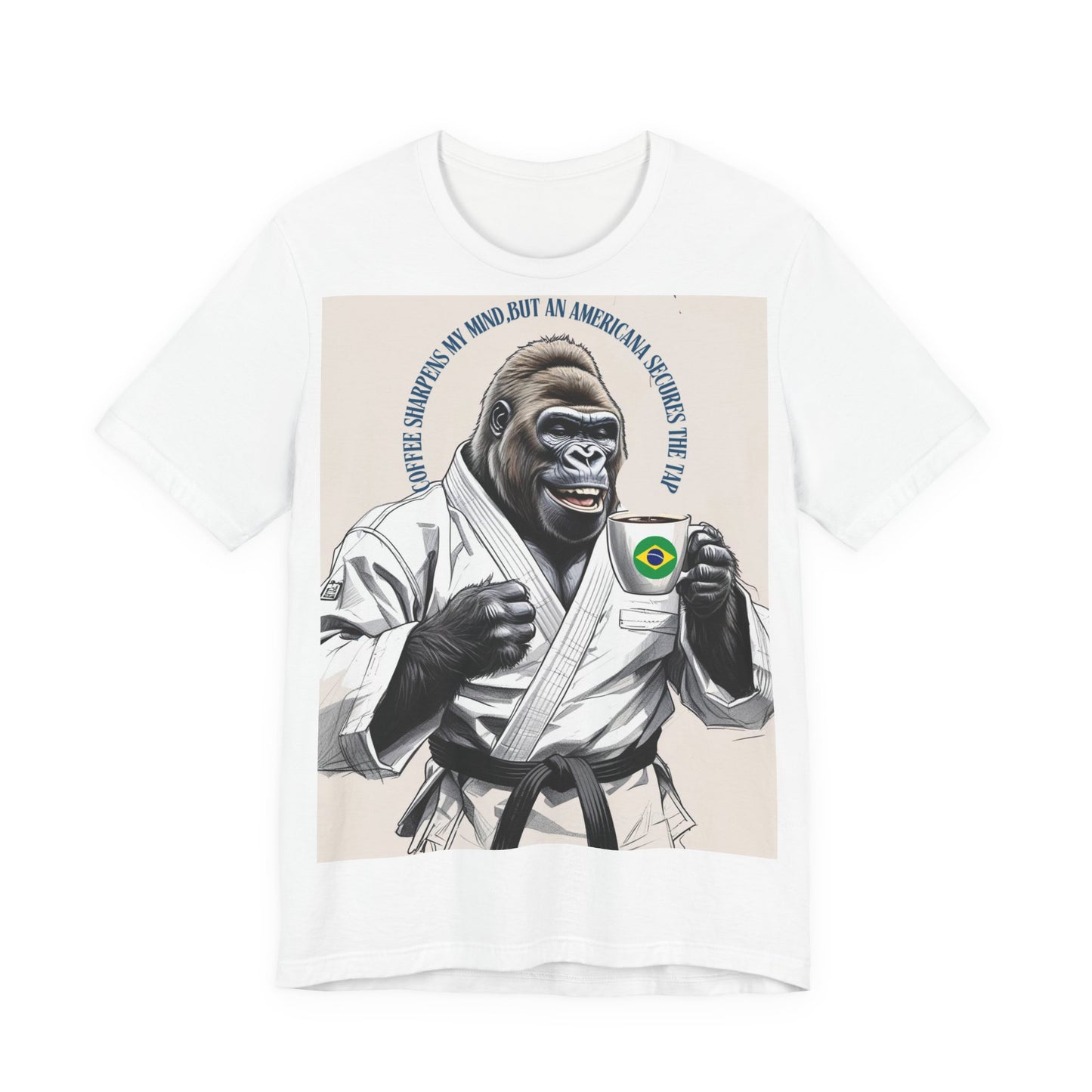 Gorilla Karate Tee, Fun Unisex Short Sleeve Shirt, Jiu-Jitsu Gift, Animal Lover Apparel, Martial Arts Fan Tee