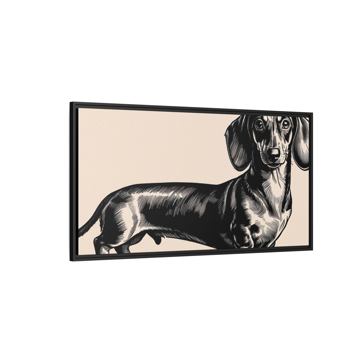 Dachshund Art Print - Charming Framed Canvas Decor for Dog Lovers
