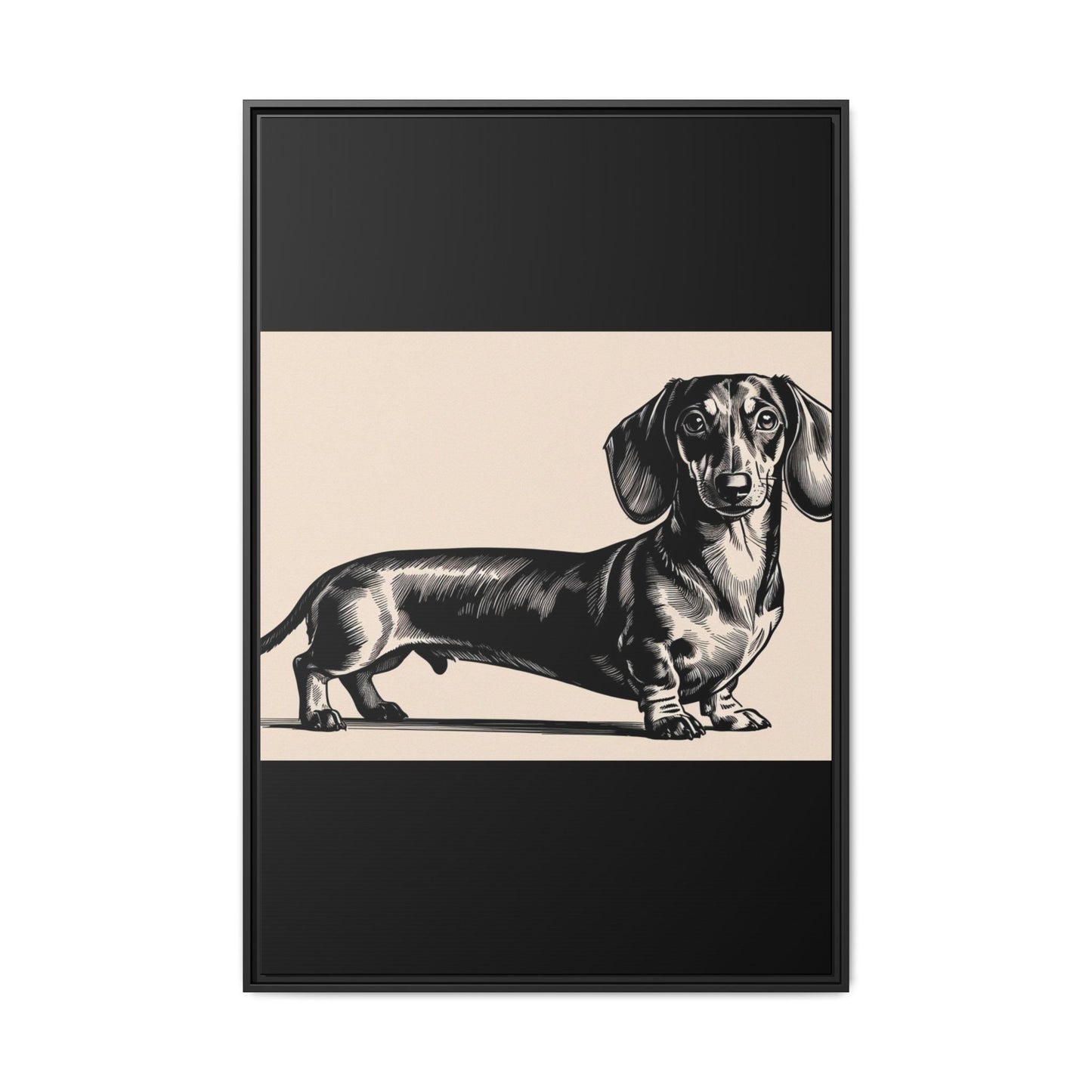 Dachshund Art Print - Charming Framed Canvas Decor for Dog Lovers