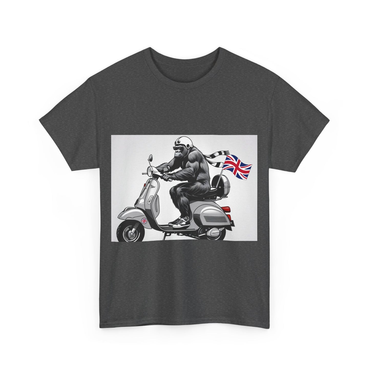 Cool Gorilla Scooter Tee, Unisex Graphic Tee, Fun Animal T-Shirt, Unique Gift for Him, Casual Summer Shirt, Motorcycle Enthusiast Apparel