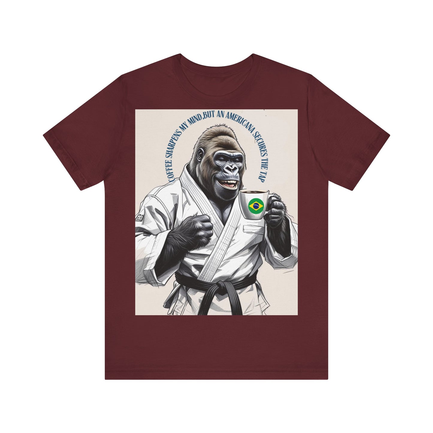 Gorilla Karate Tee, Fun Unisex Short Sleeve Shirt, Jiu-Jitsu Gift, Animal Lover Apparel, Martial Arts Fan Tee