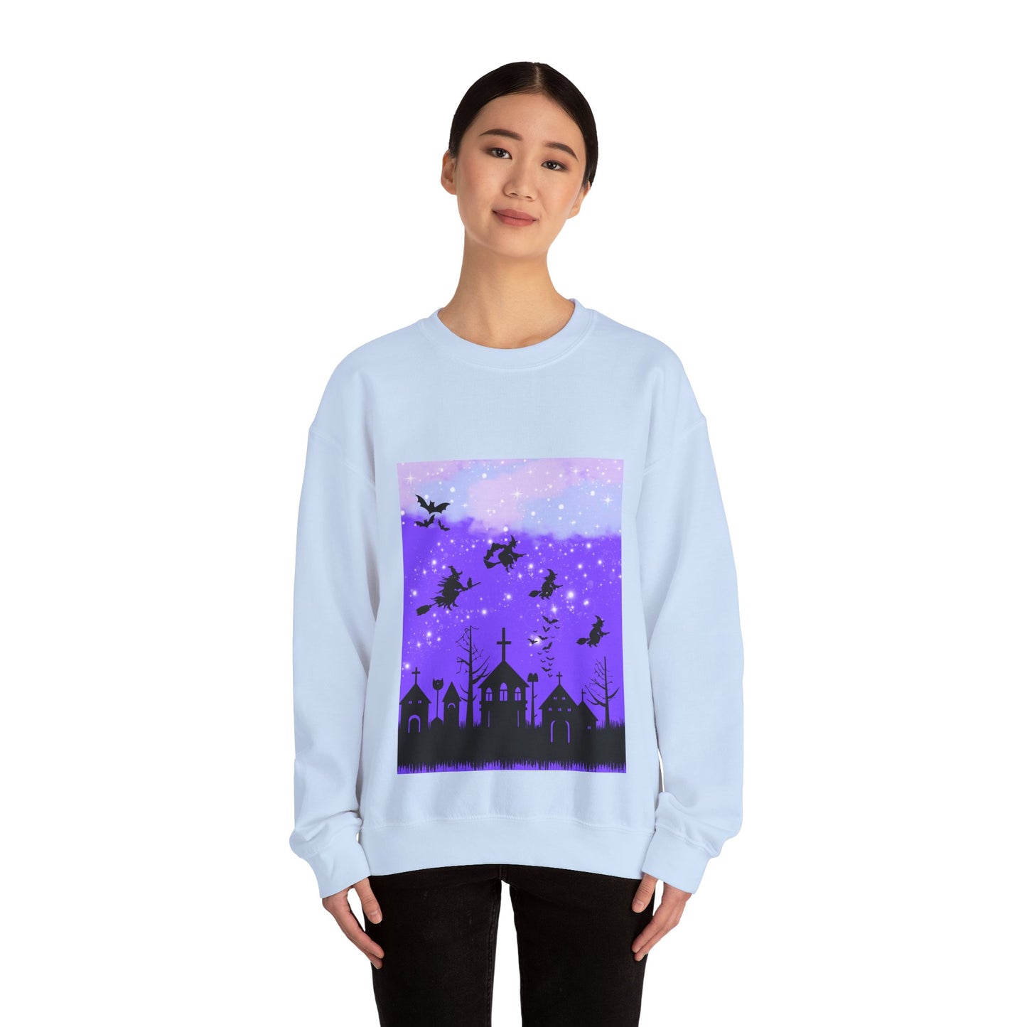 Mystical Nightscape Crewneck Sweatshirt, Cozy Fashion, Trendy Apparel, Gift for Nature Lovers, Halloween Sweatshirt, Comfortable [...]