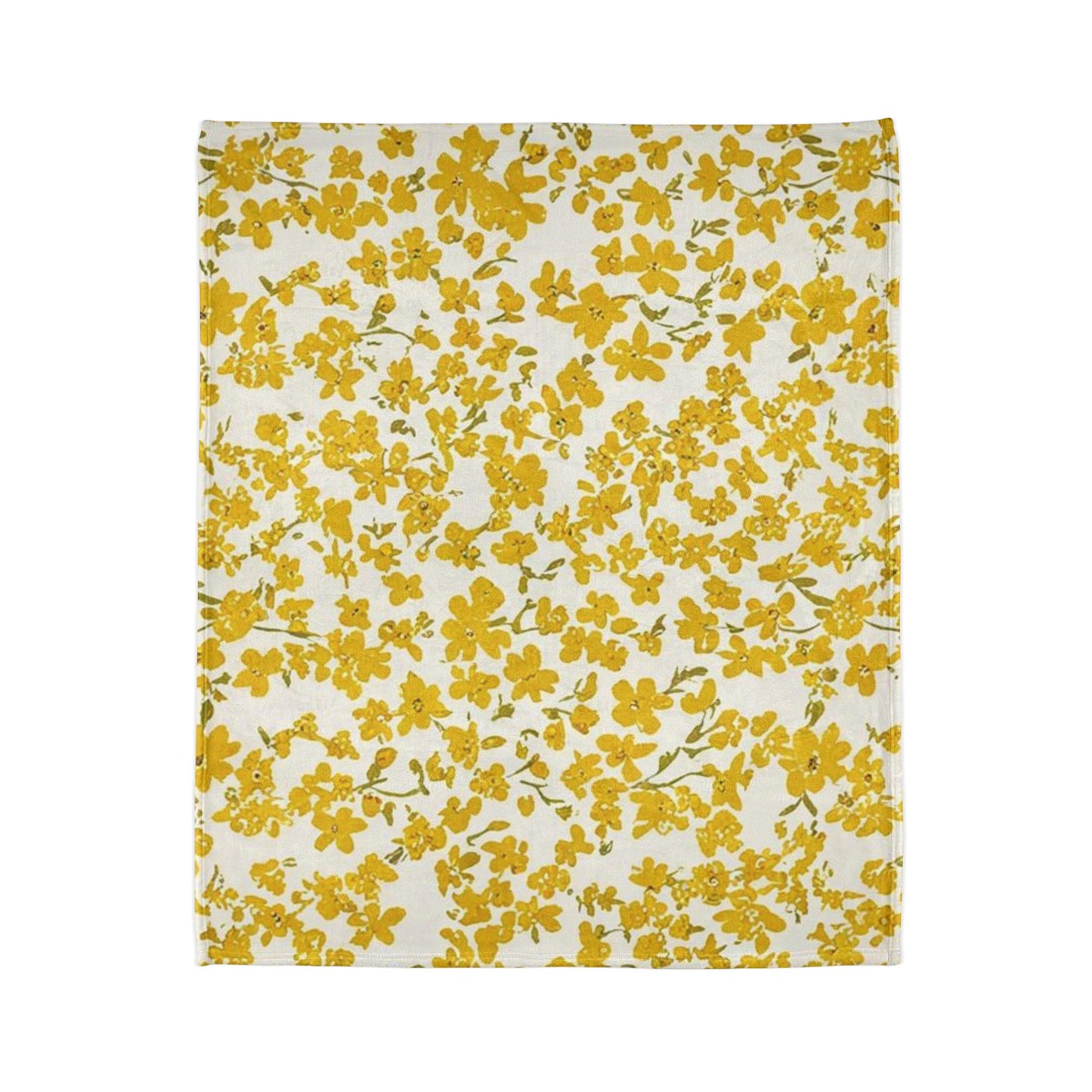 Bright Floral Soft Polyester Blanket - Cozy Spring Vibes for Home Decor