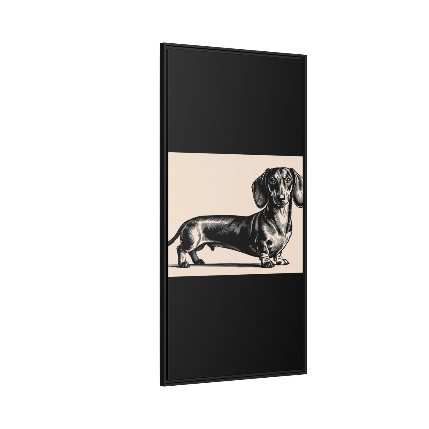 Dachshund Art Print - Charming Framed Canvas Decor for Dog Lovers