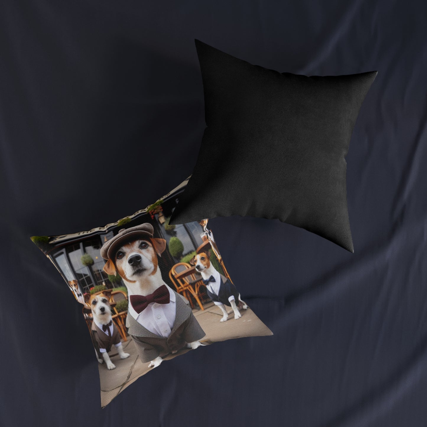 Dapper Dog Square Pillow - Stylish Pet Decor for Dog Lovers