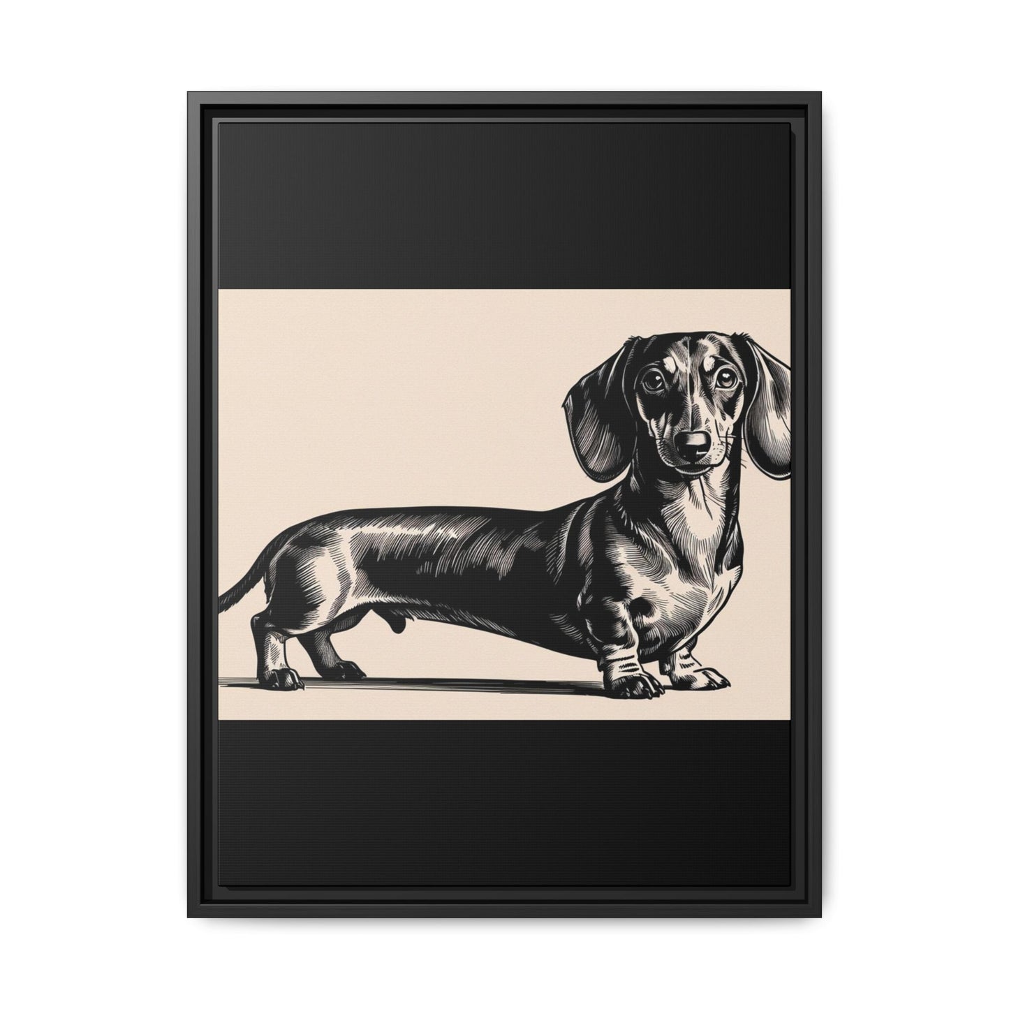 Dachshund Art Print - Charming Framed Canvas Decor for Dog Lovers