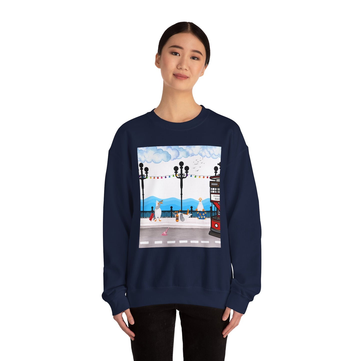 Cozy Urban Scene Sweatshirt – Perfect for Casual Outings, Gift for Friends, Comfortable Layering, Travel Style