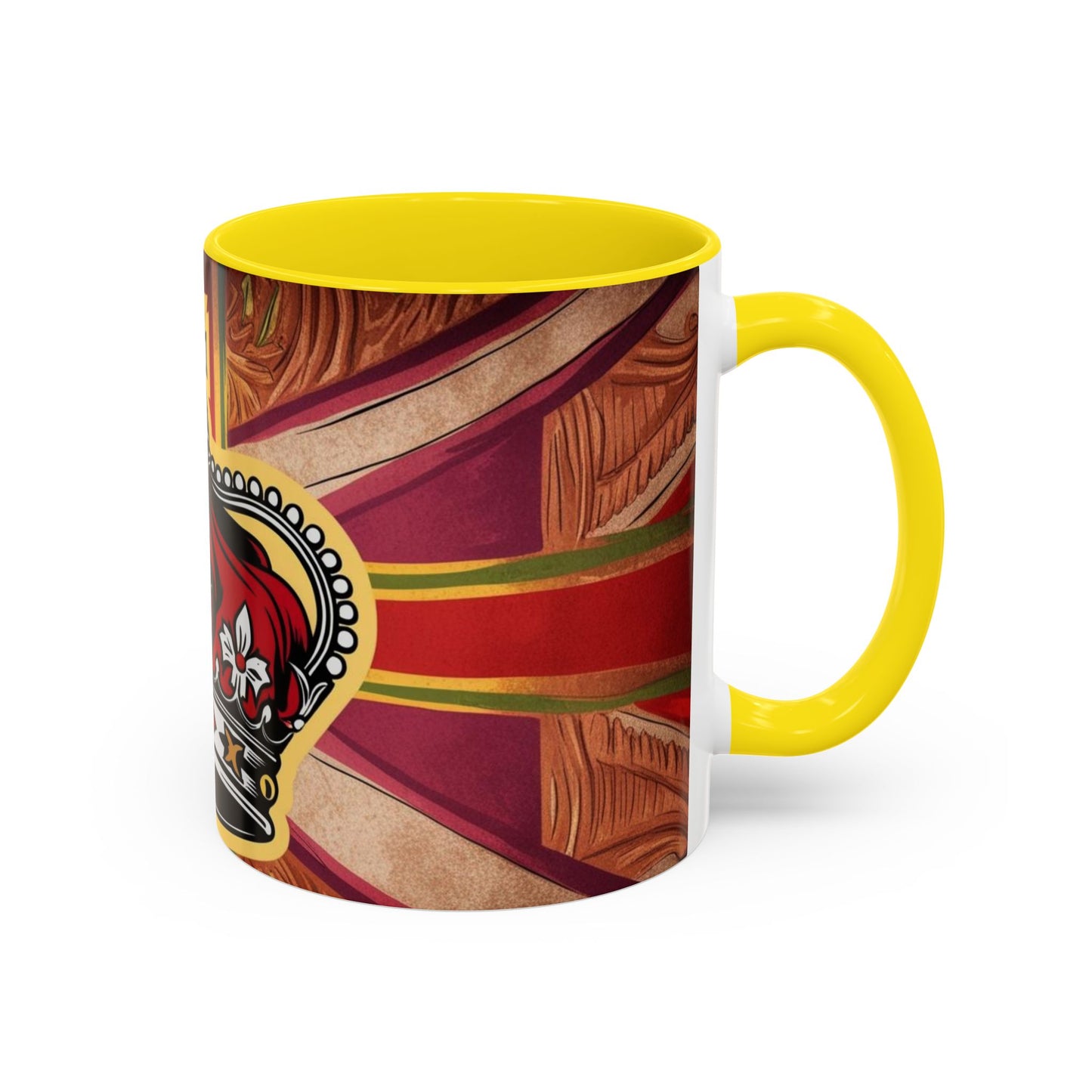Crown Accent Coffee Mug: Royal Decor, Gift for Coffee Lovers, Unique Mug for Home, Office, Birthdays, Special Occasions, Artful Design