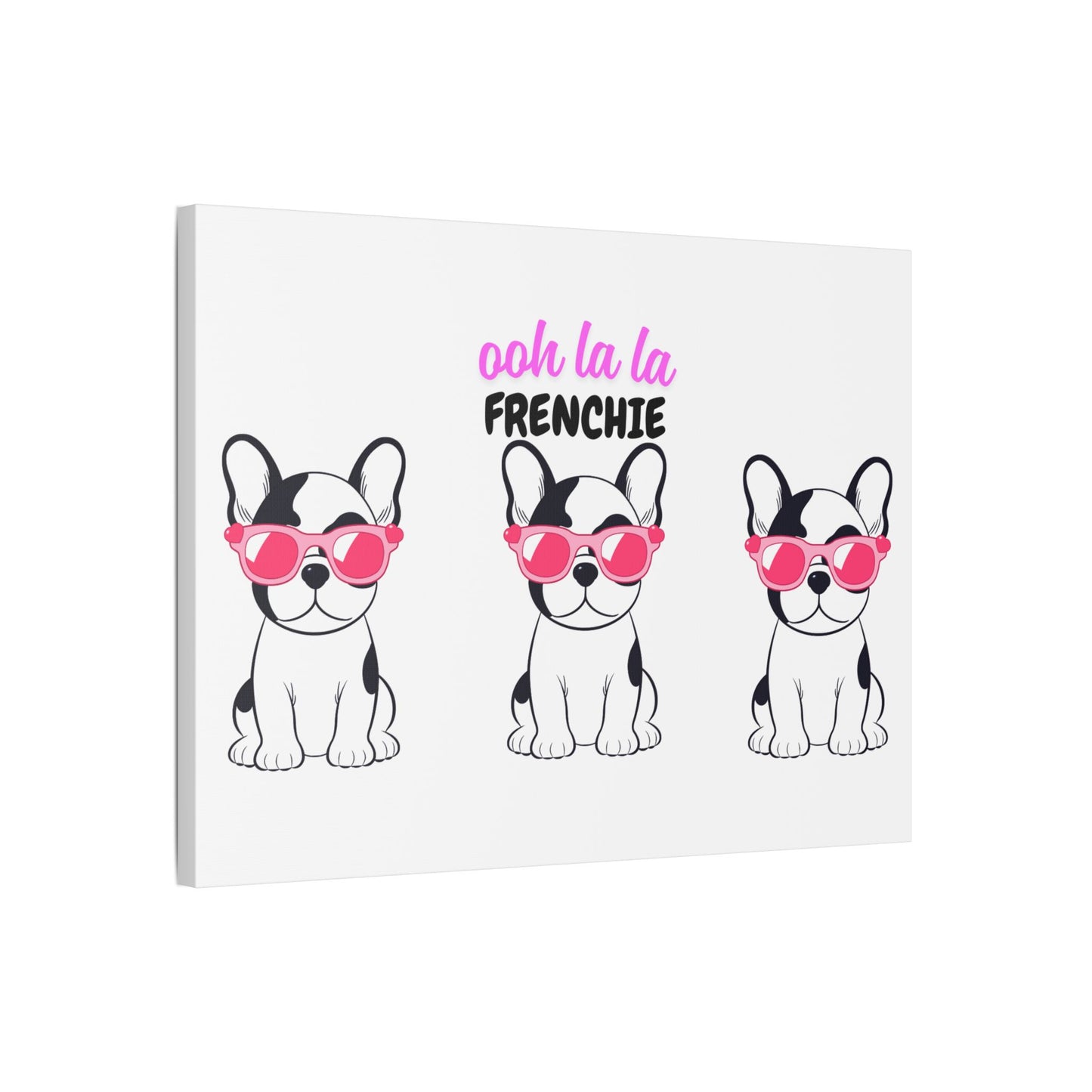 Funny Dog Canvas Wall Art, Dog Lover Decor, Pet Owner Gift, French Bulldog Wall Decor, Ooh La La Frenchie