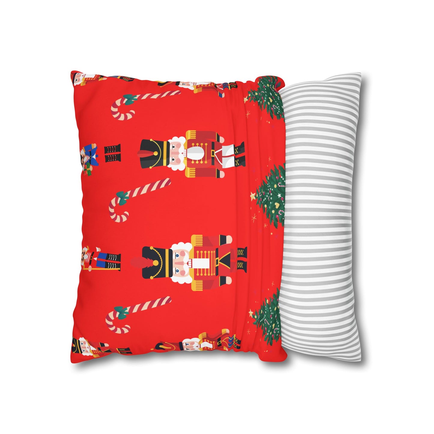 Nutcracker Christmas Pillowcase — Festive Red Holiday Throw Pillow Cover