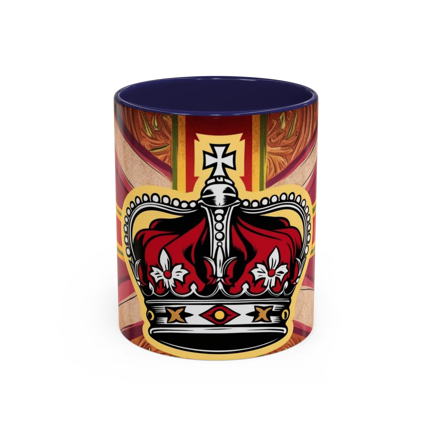 Crown Accent Coffee Mug: Royal Decor, Gift for Coffee Lovers, Unique Mug for Home, Office, Birthdays, Special Occasions, Artful Design