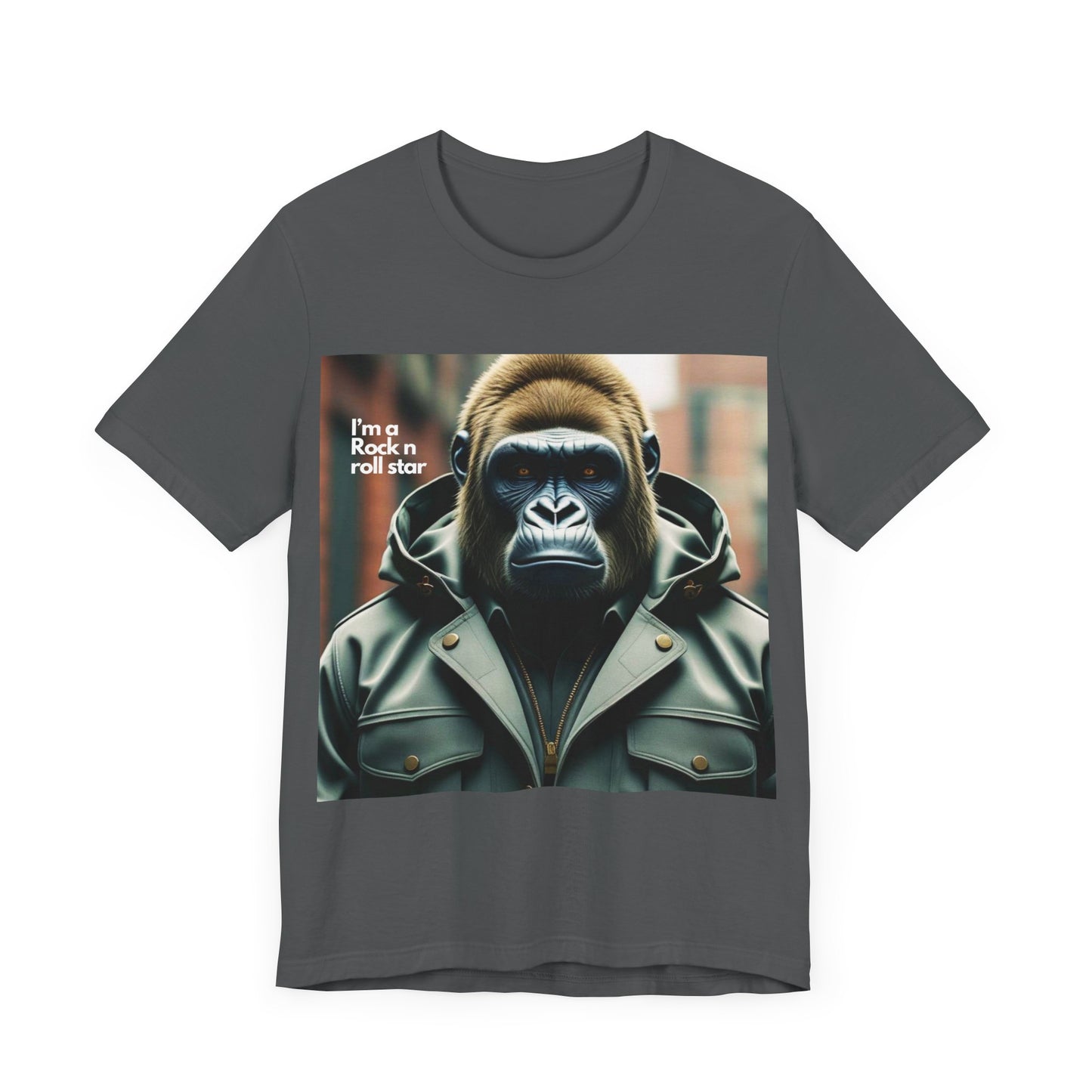 Rock 'n' Roll Gorilla Tee, Graphic T-Shirt for Music Lovers, Cool Casual Wear, Fun Gift for Concerts, Unique Style Statement