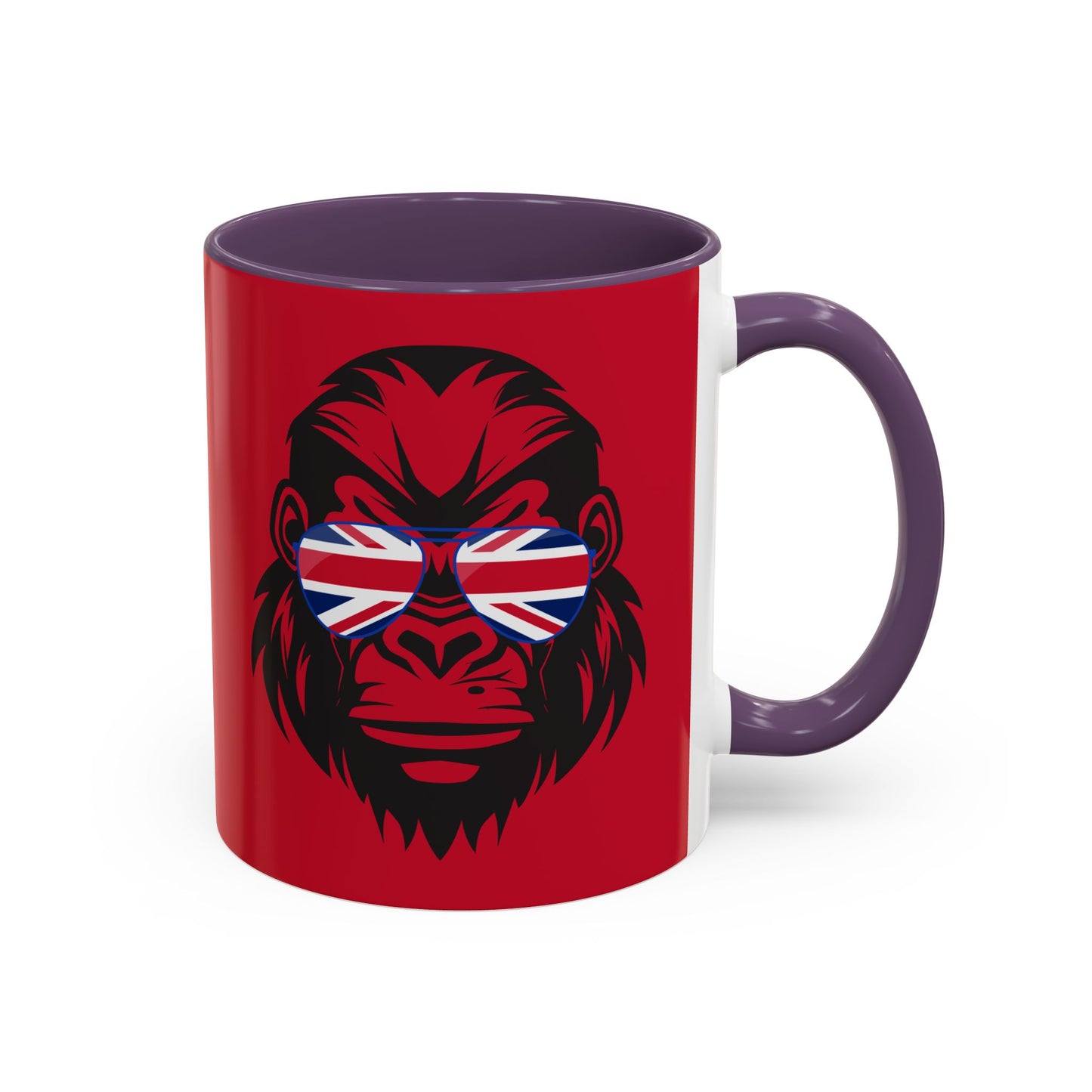 British Gorilla Accent Coffee Mug - Bold Coffee Cup for Animal Lovers, Unique Gift, Fun Kitchen Decor, Perfect for Birthdays, Holidays