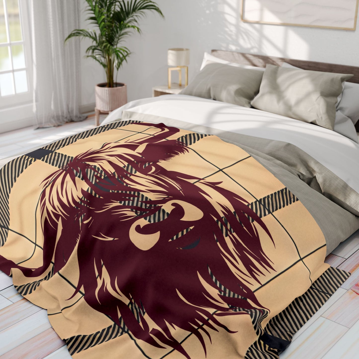 Highland Cow Fleece Blanket | Cozy Home Decor, Throw Blanket, Warm Gift for Winter, Perfect for Cuddling, Rustic Farmhouse Style