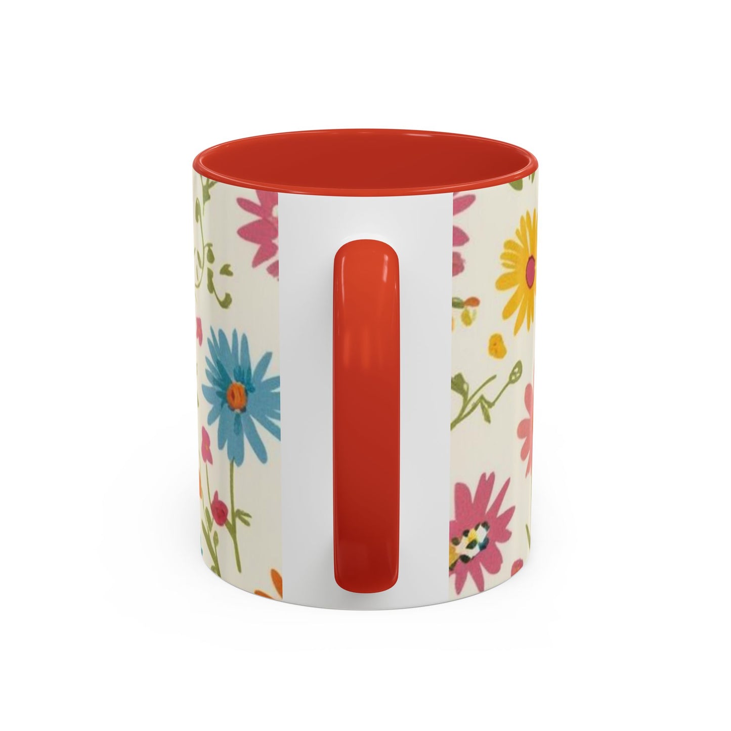 Floral Accent Coffee Mug – Vibrant Flower Design for Everyday Joy