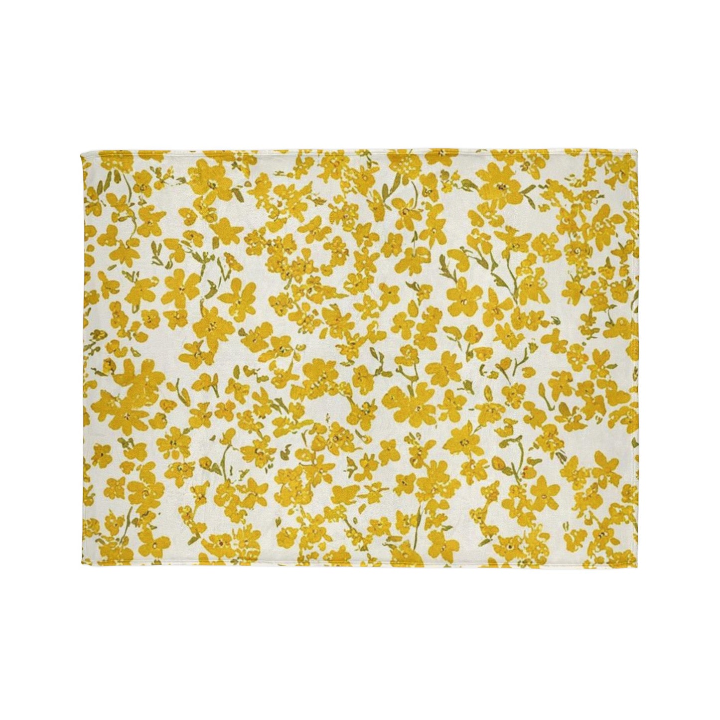 Bright Floral Soft Polyester Blanket - Cozy Spring Vibes for Home Decor