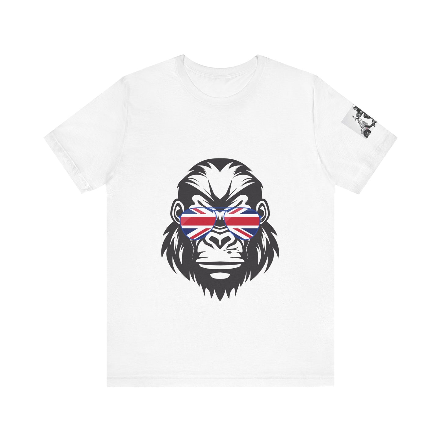 British-Inspired Gorilla Tee, Unisex Tee for Animal Lovers, Casual Wear, Gift for Men and Women, Unique Graphic Shirt