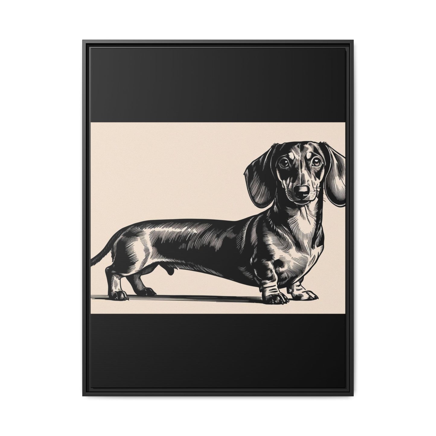 Dachshund Art Print - Charming Framed Canvas Decor for Dog Lovers
