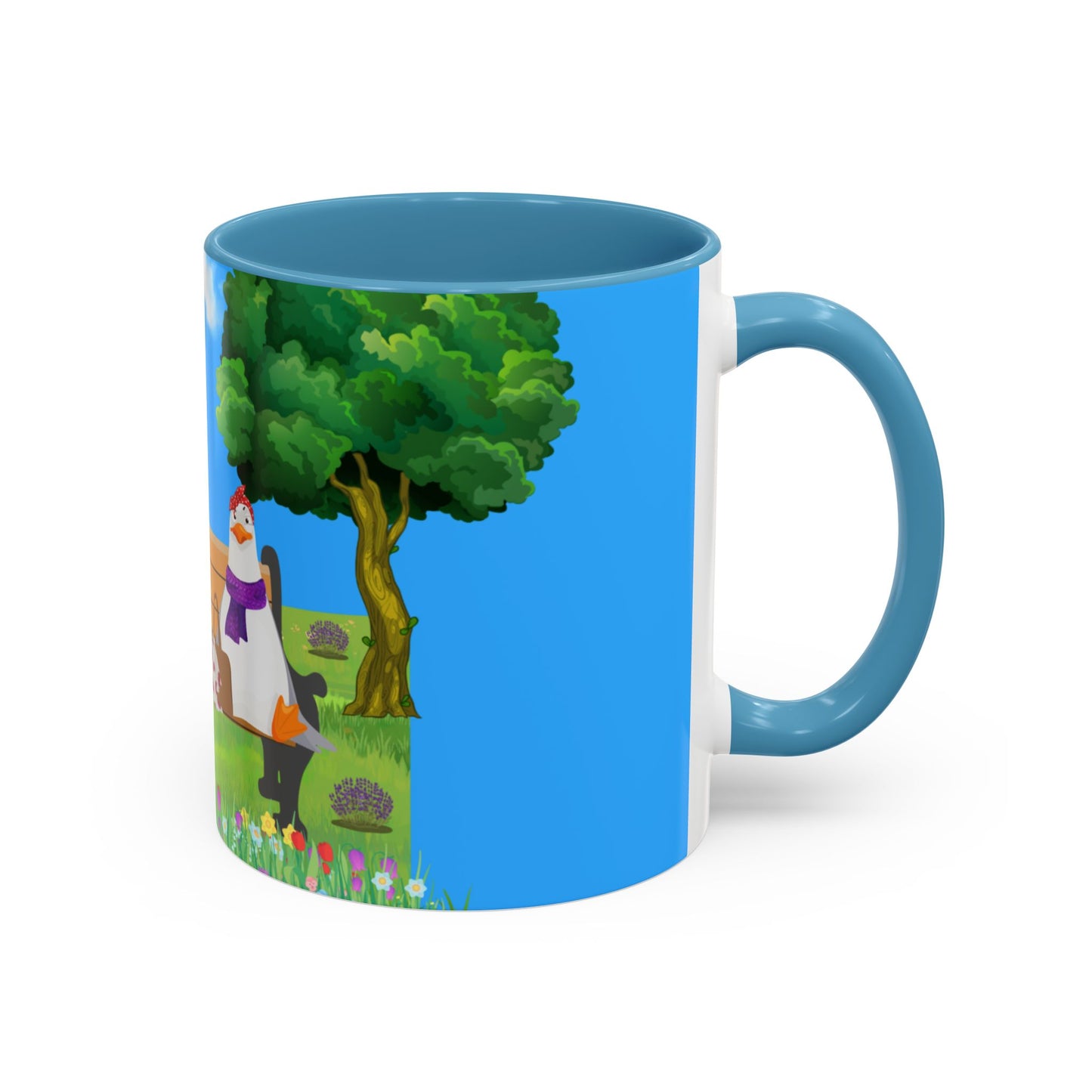 Whimsical seagull Coffee Mug, Cute Animal Mug, Gift for Coffee Lovers, Nature Scene, Funny Gift, Perfect for Any Occasion