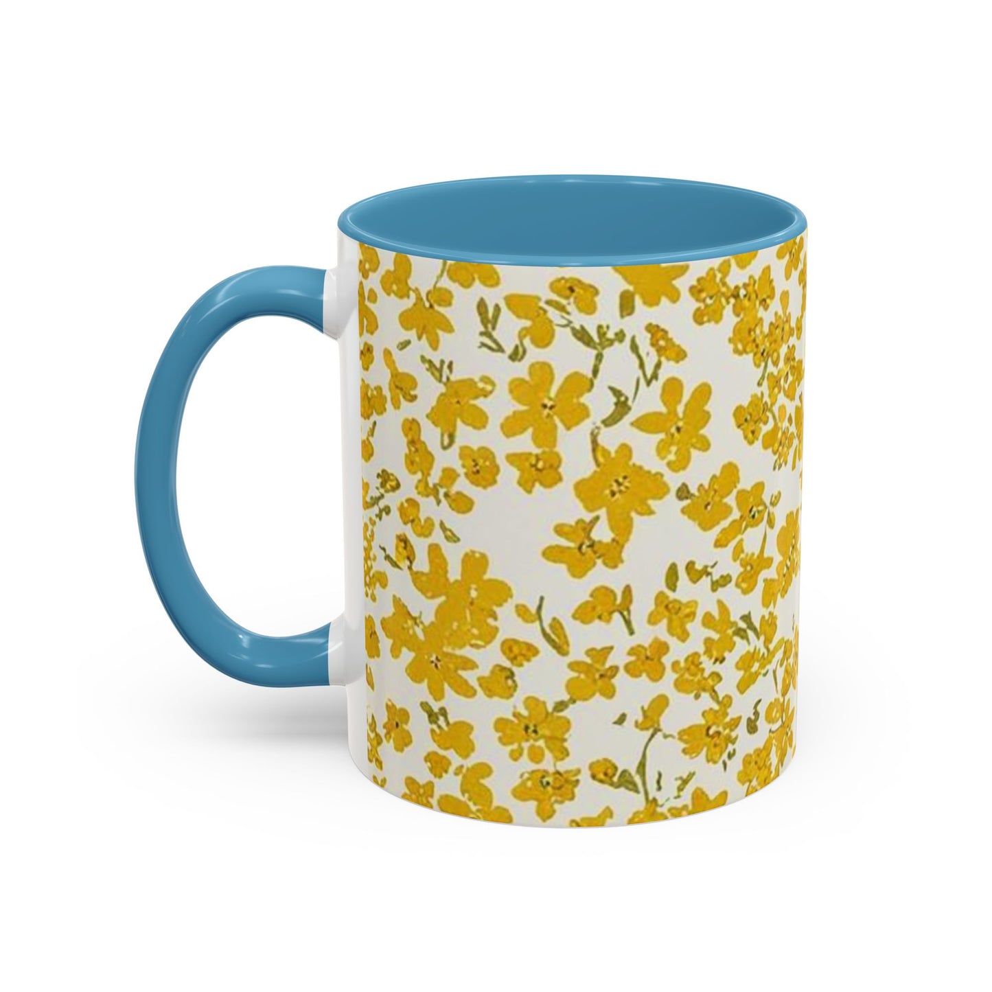 Floral Accent Coffee Mug - 11 & 15oz - Perfect for Spring Mornings