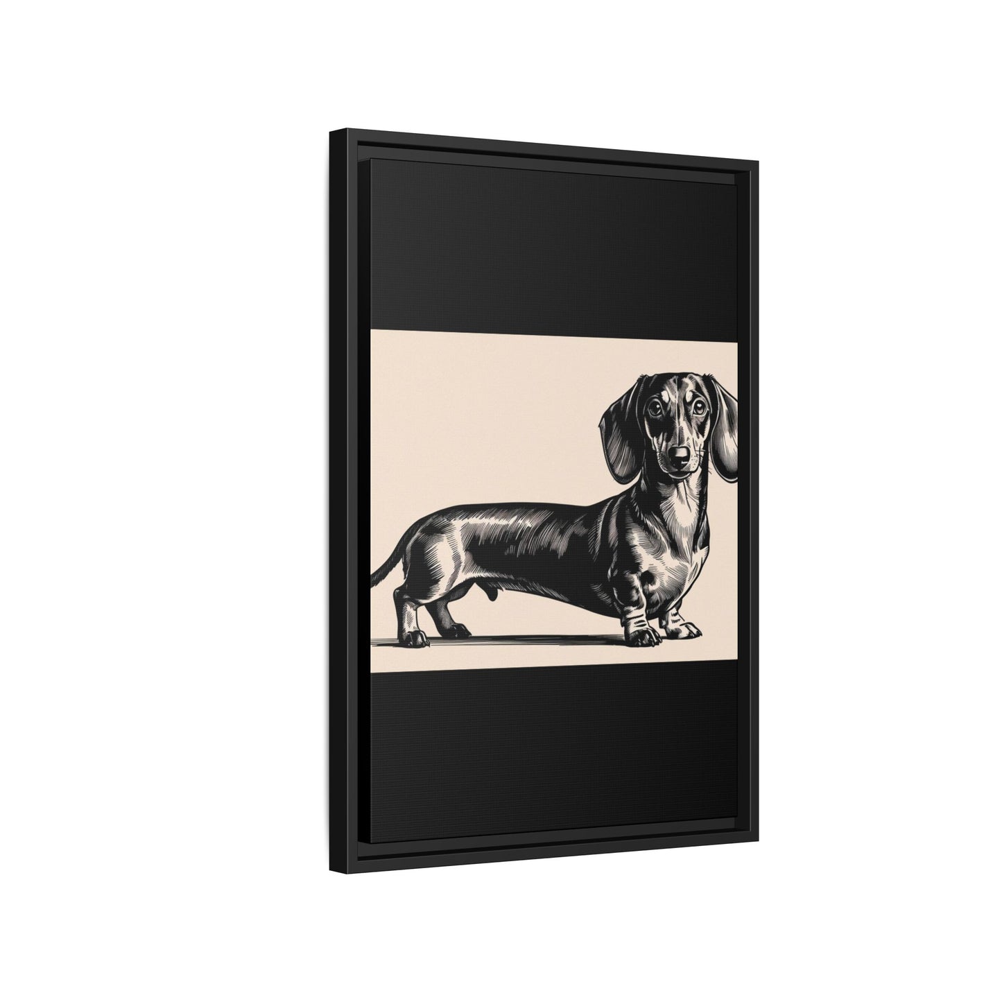 Dachshund Art Print - Charming Framed Canvas Decor for Dog Lovers