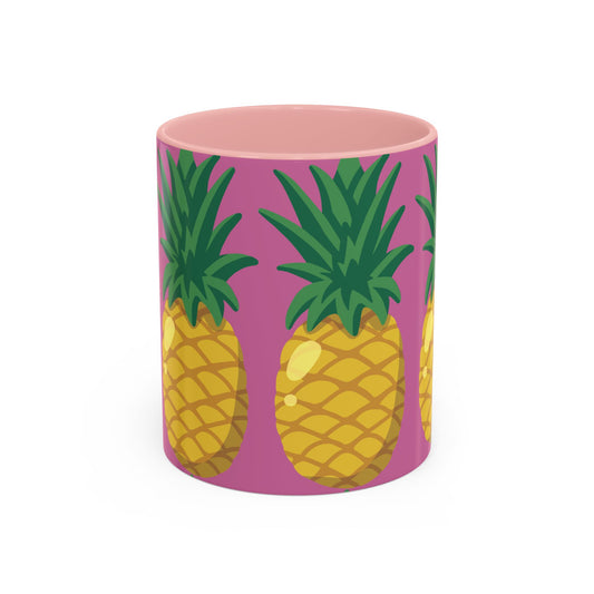 Tropical Pineapple Coffee Mug - Vibrant 11oz & 15oz Accent Cup for Summer Vibes
