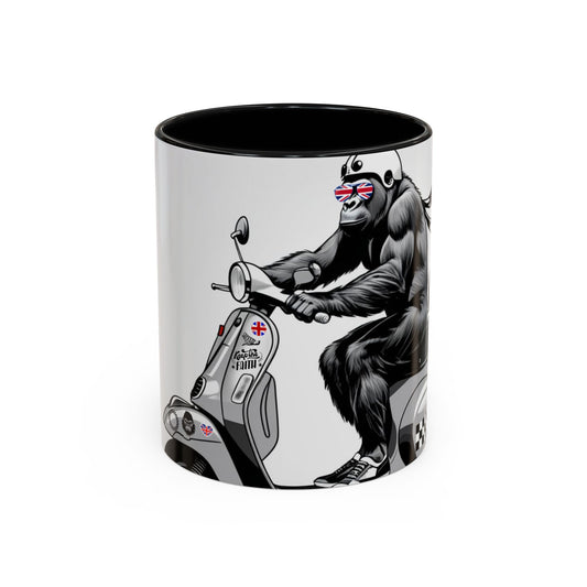 Cool Gorilla Scooter Mug - Fun Coffee Cup for Animal Lovers, Gift for Birthdays, Cool Caffeine Fix, Unique Decor