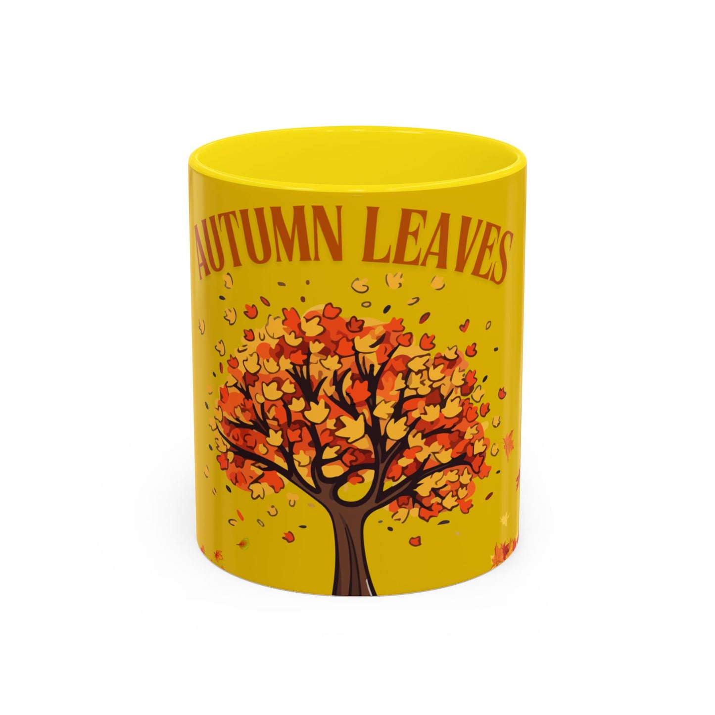 Autumn Leaves Coffee Mug, Fall Themed Ceramic Cup, Cozy Gift for Coffee Lovers, Thanksgiving Decor, Seasonal Drinkware