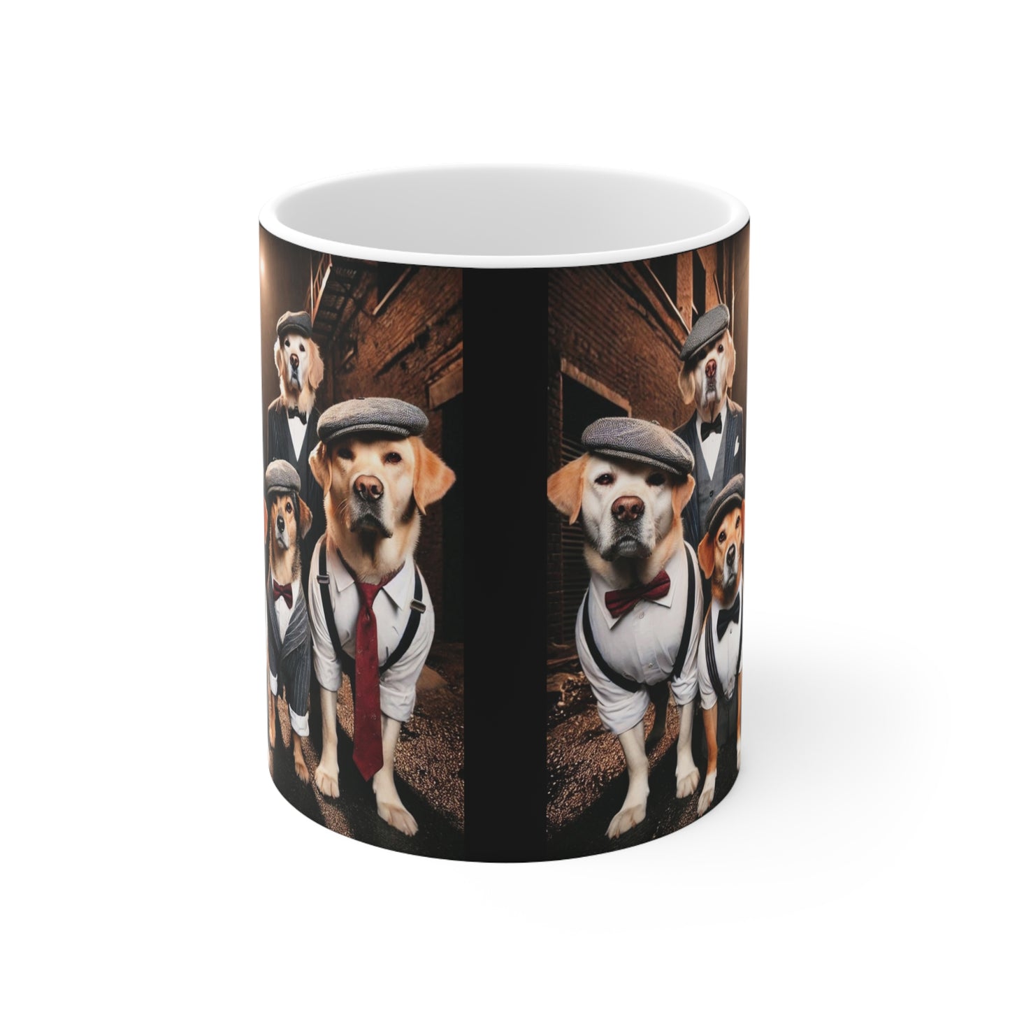 Stylish Dog-Themed Ceramic Coffee Mug - 11oz & 15oz
