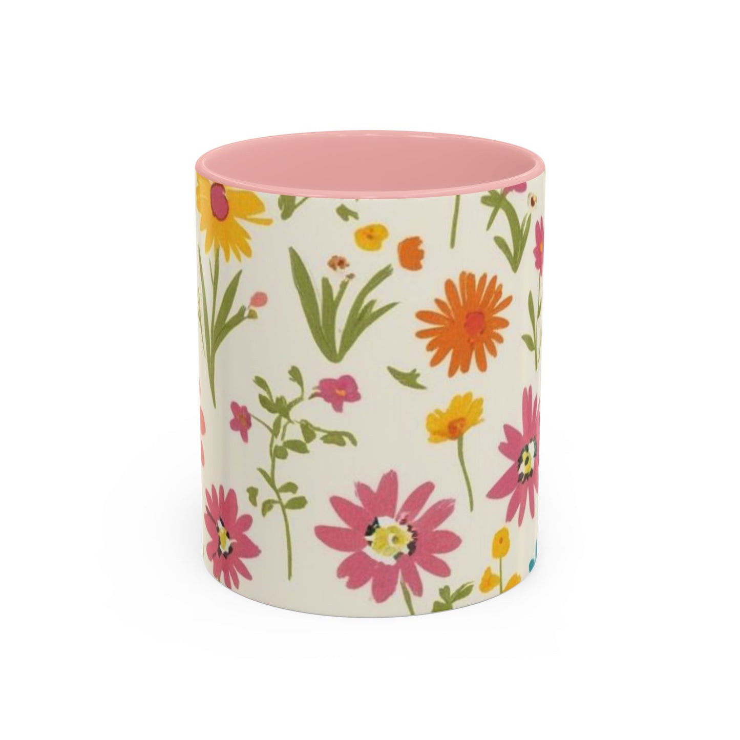 Floral Accent Coffee Mug – Vibrant Flower Design for Everyday Joy