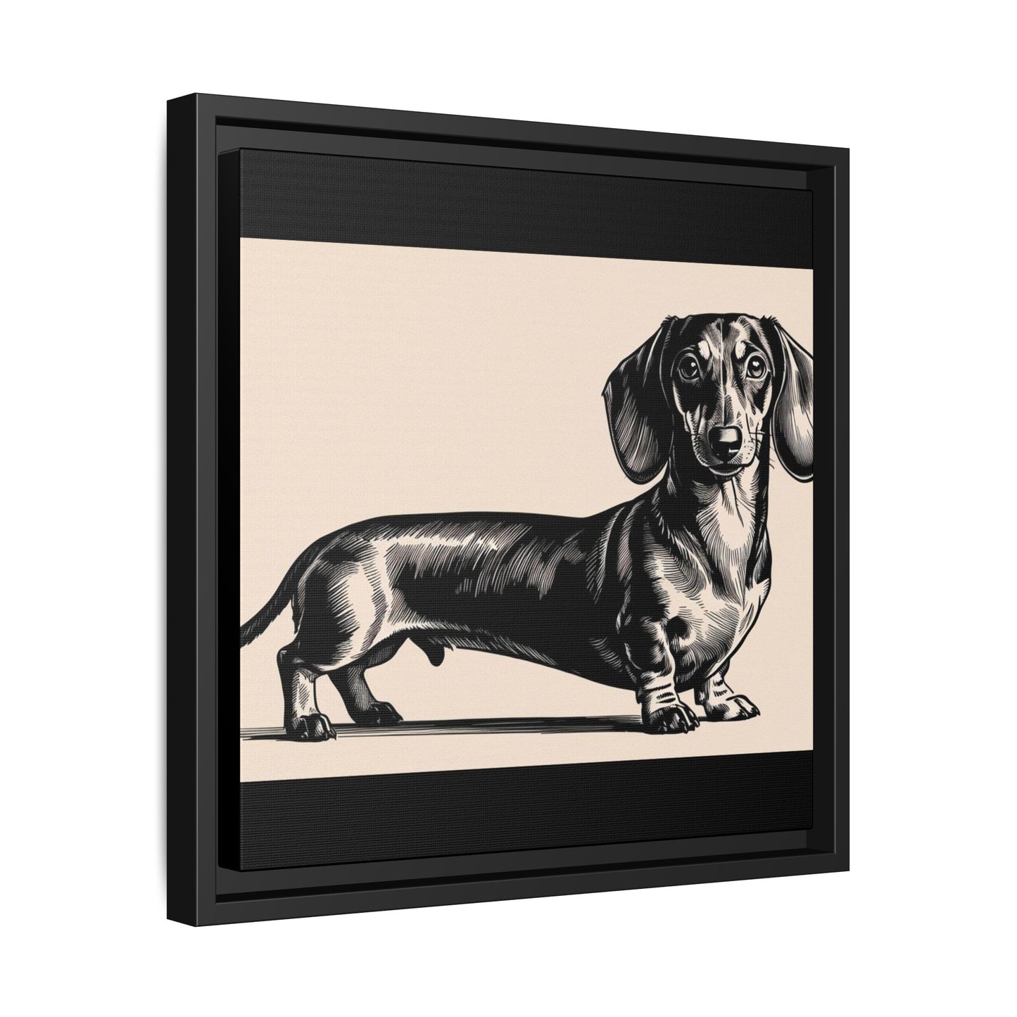 Dachshund Art Print - Charming Framed Canvas Decor for Dog Lovers