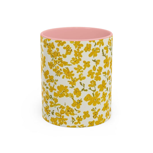 Floral Accent Coffee Mug - 11 & 15oz - Perfect for Spring Mornings