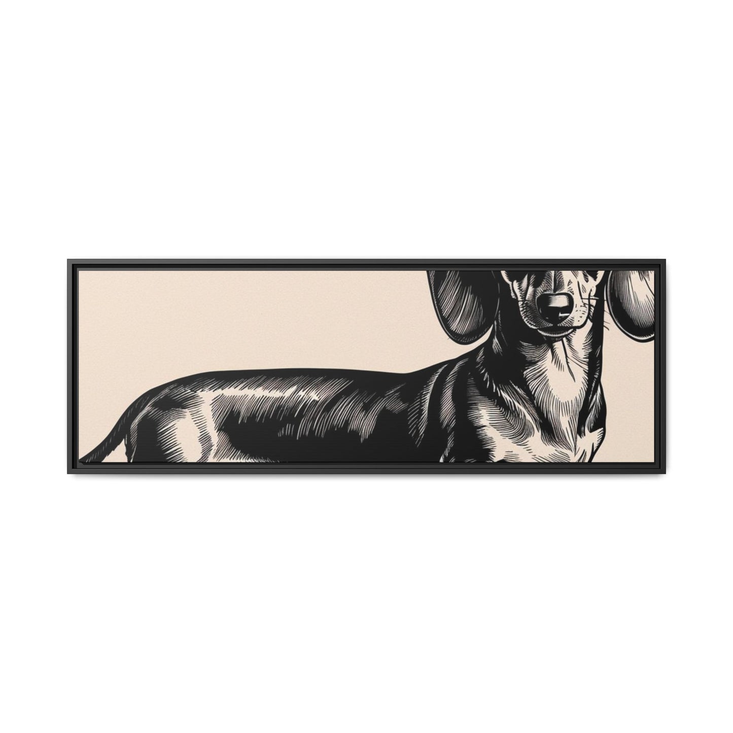 Dachshund Art Print - Charming Framed Canvas Decor for Dog Lovers