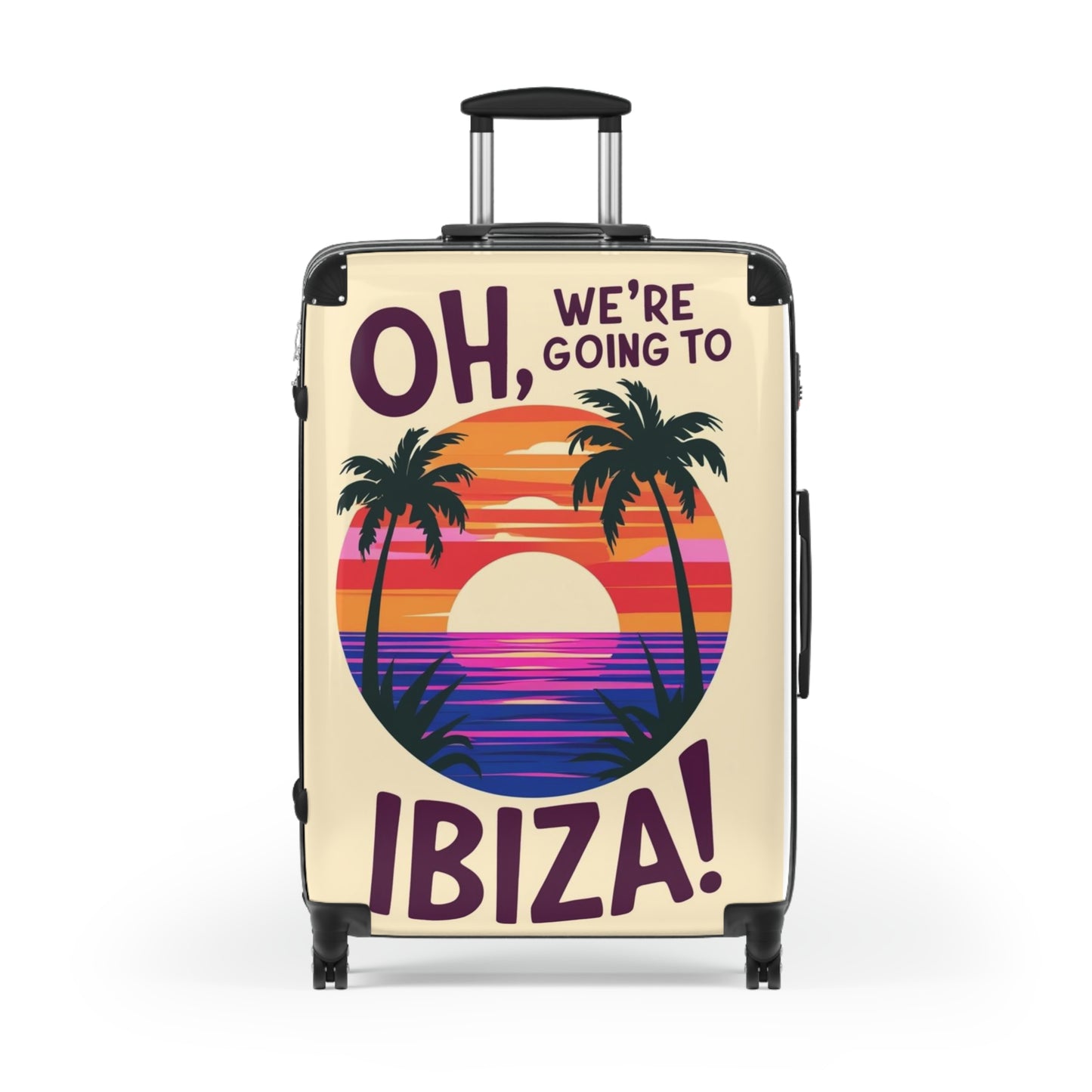 Colorful Ibiza Travel Suitcase - Perfect for Vacation and Adventure