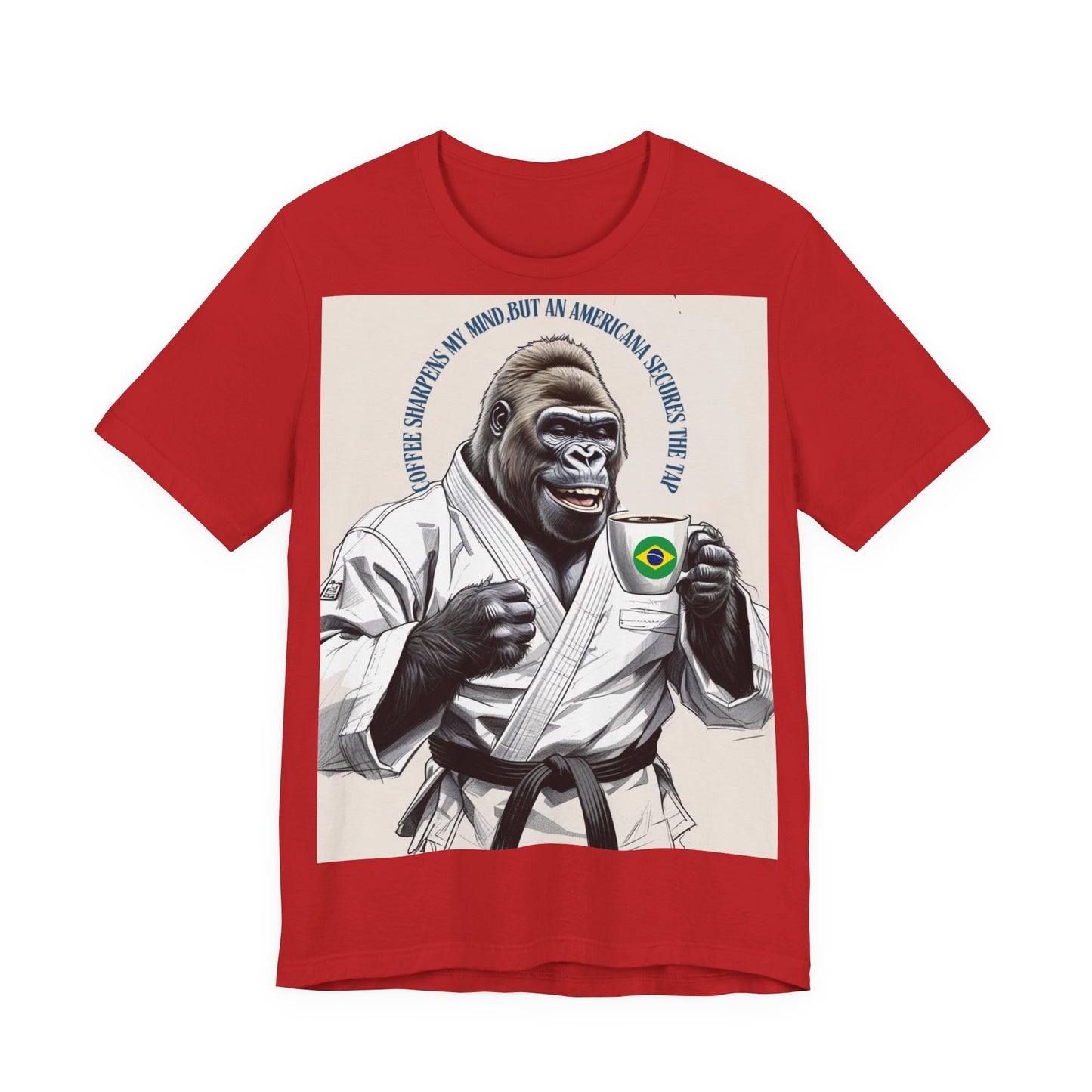 Gorilla Karate Tee, Fun Unisex Short Sleeve Shirt, Jiu-Jitsu Gift, Animal Lover Apparel, Martial Arts Fan Tee