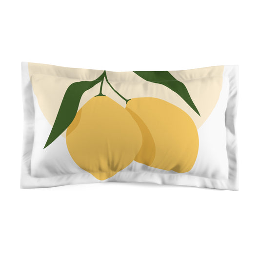 Lemon-Themed Microfiber Pillow Sham – Perfect for Home Decor and Summer Vibes