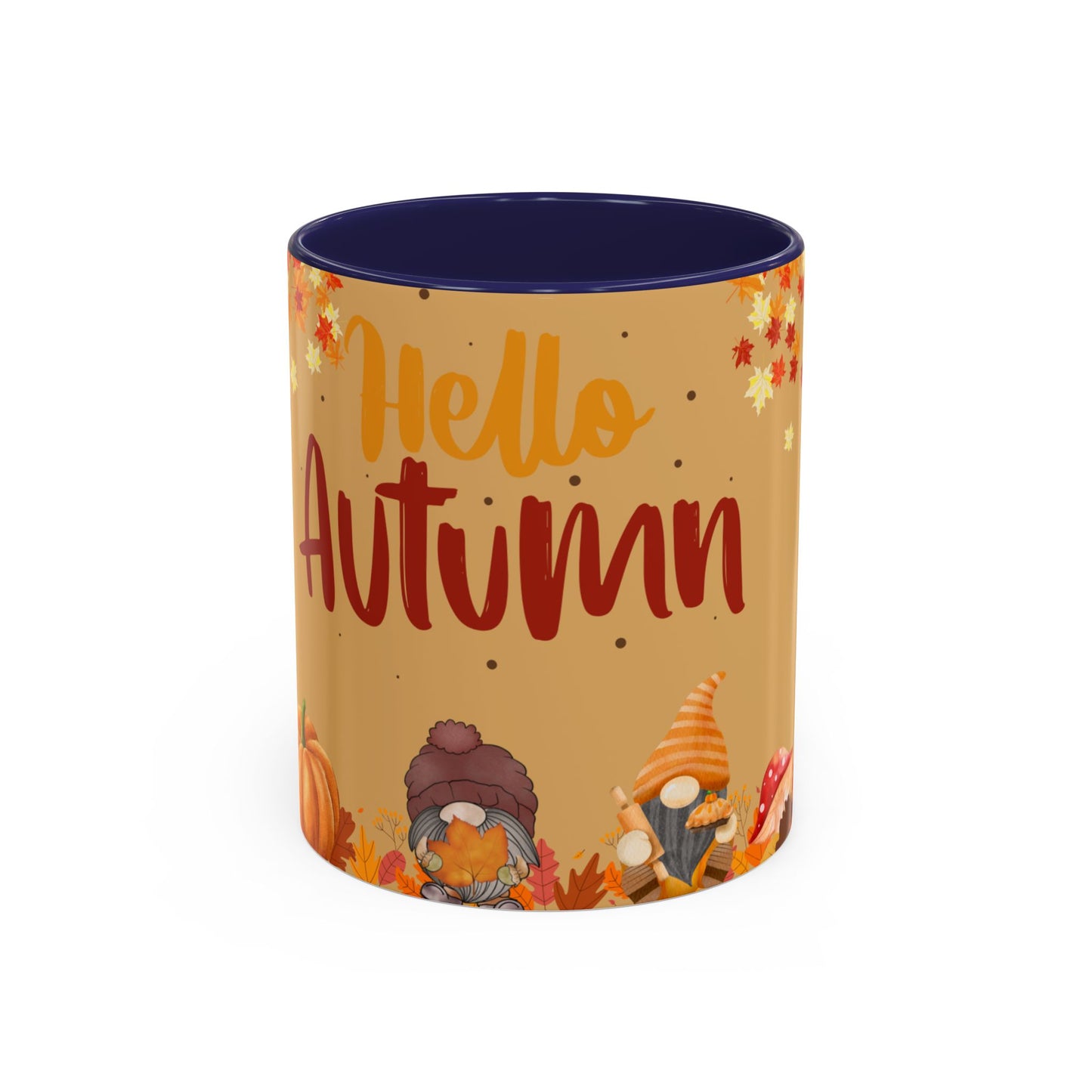 Autumn Accent Coffee Mug - Fall Decor, Seasonal Gift, Thanksgiving, Cozy Hot Beverage Cup, Autumn Vibes