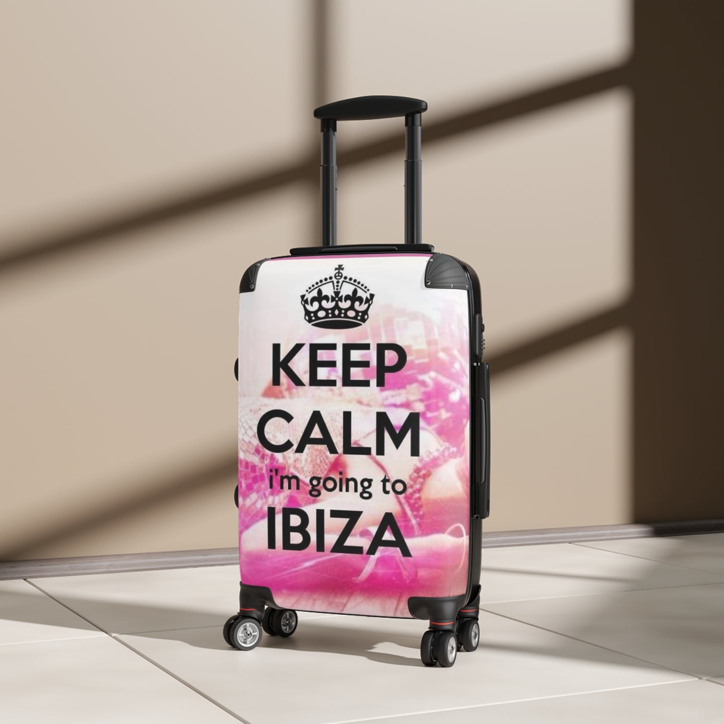 Keep Calm Ibiza Suitcase - Stylish Travel Luggage for Vacation Getaways