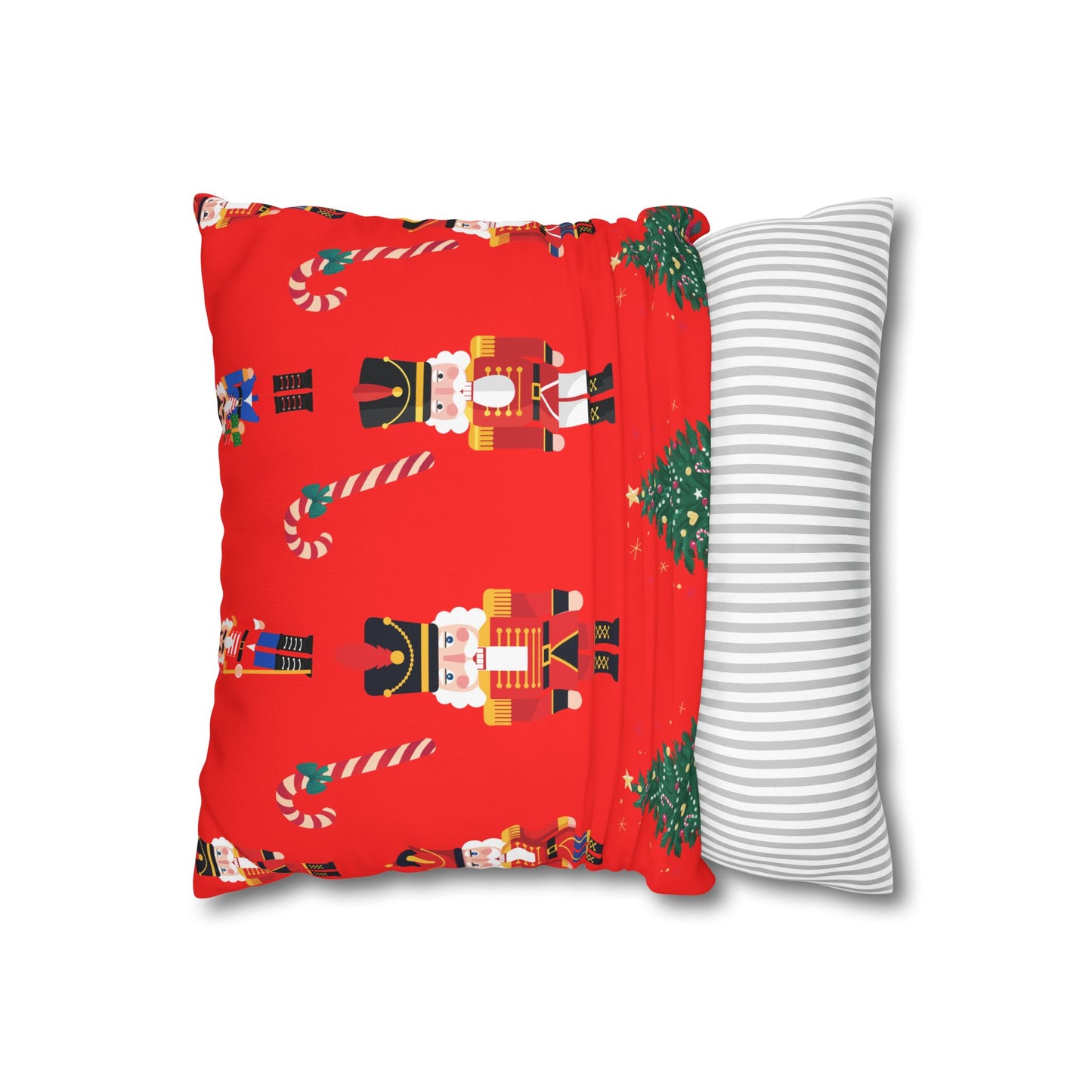Nutcracker Christmas Pillowcase — Festive Red Holiday Throw Pillow Cover